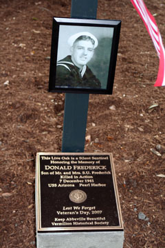Charles Donald Frederick memorial